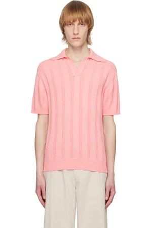 SYSTEM Pink Open Placket Polo