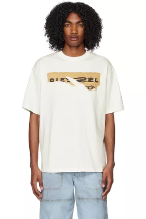 Diesel Men T-shirts - White T-Wash-Poff T-Shirt