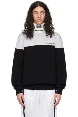VTMNTS & Gray Colorblocked Turtleneck