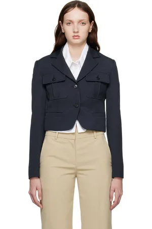 SYSTEM Navy Cropped Jacket