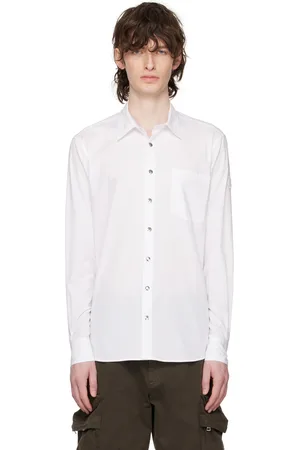 Moncler White Press-Stud Shirt