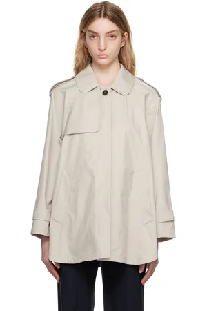 Max Mara Women Rainwear - Off-White Gtrench Rain Coat