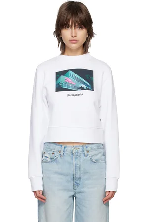 Palm Angels White Getty Miami Sweatshirt