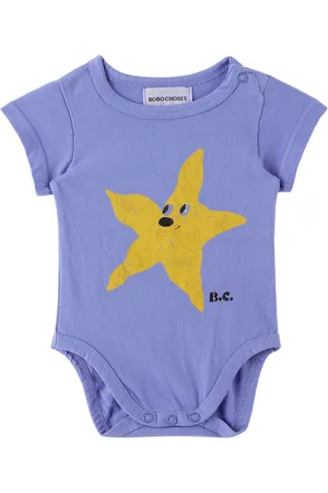 Bobo Choses Rompers - Baby Blue Starfish Bodysuit