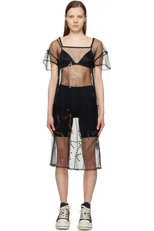 Sky High Farm Workwear Black Constellation Embroidered Midi Dress