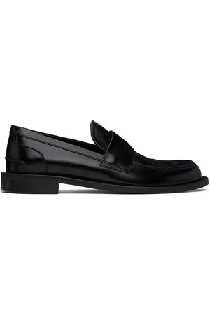 J.W.Anderson Black Leather Moccasin Loafers