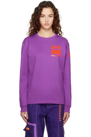adidas Women Long Sleeve - Purple Bonded Long Sleeve T-Shirt