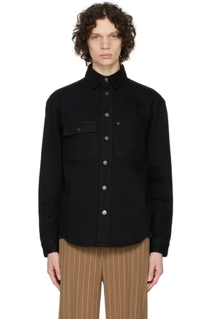Filippa K Men Denim - Black Relaxed-Fit Denim Shirt