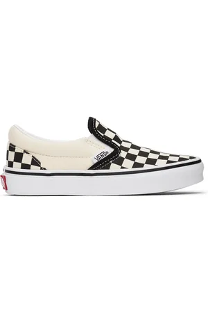 Vans Sneakers - Kids Black & Off-White Classic Slip-On Little Kids Sneakers