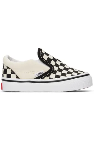 Vans Sneakers - Baby Black & Off-White Classic Slip-On Sneakers