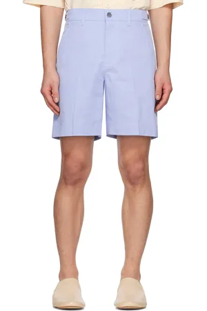 Solid Men Shorts - Blue Four-Pocket Shorts