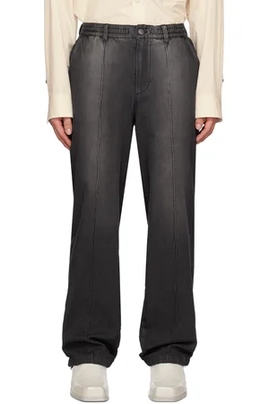 Solid Men Loungewear - Gray String Lounge Pants
