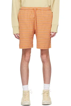 Acne Studios Orange Striped Shorts
