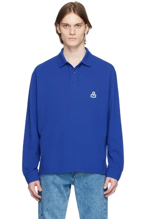 Isabel Marant Men Polo Shirts - Blue Anafikolo Polo