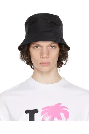 Palm Angels Men Hats - Black PXP Bucket Hat
