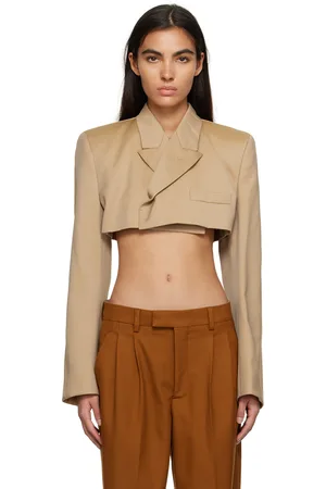 VTMNTS Tan Cropped Blazer