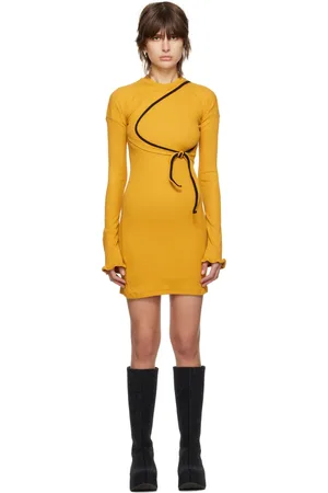 OTTOLINGER Yellow Lounge Rib Minidress