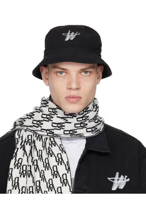 We11 Done Black WD One Logo Bucket Hat