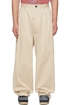 MARCELO BURLON Beige Cross Trousers