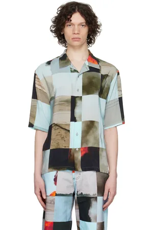 Serapis Blue Printed Shirt
