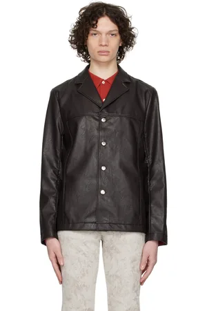 Séfr Brown Francis Faux-Leather Jacket