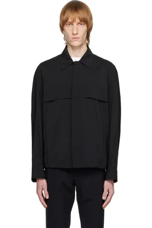 Solid Black Button-Down Jacket