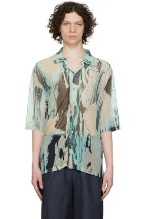 Serapis Blue Printed Shirt