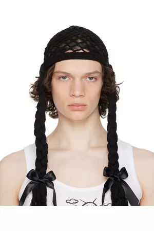 Anna Sui Men Hats - SSENSE Exclusive Black Braided Hair Hat