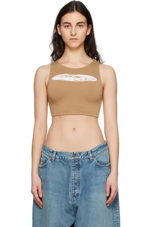 Serapis SSENSE Exclusive Beige Thermal Tank Top
