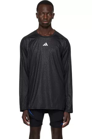 adidas Men Long Sleeve - Black Workout Long Sleeve T-Shirt