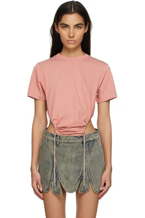 Y / PROJECT Pink Ruched Bodysuit