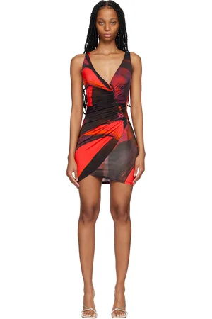 Louisa Ballou Red & Black Summer Solstice Minidress