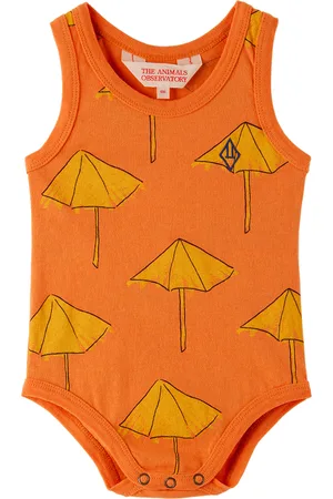 The Animals Observatory Baby Orange Turtle Bodysuit