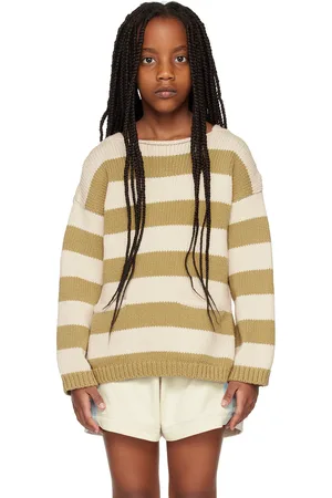 Misha & Puff Kids Khaki & Off-White Bateau Sweater