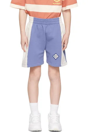 Wynken Kids Blue & Off-White Side Panel Shorts