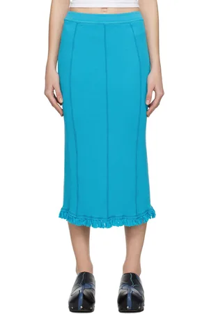 Acne Studios Blue Tassel Maxi Skirt