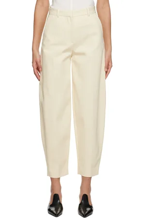 Totême Beige Barrel-Leg Trousers