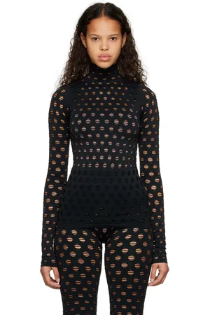 Maisie Wilen Perforated Turtleneck