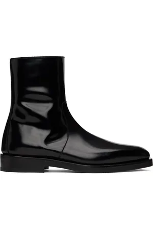 Salvatore Ferragamo Men Boots - Black Calfskin Boots
