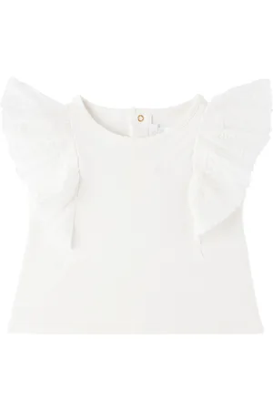 Chloé Baby White Ruffled T-Shirt