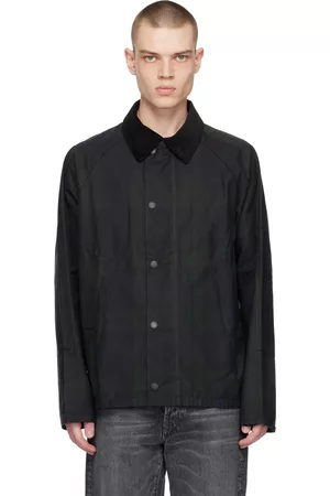 Barbour Men Outdoor Jackets - Black Nara Wax Jacket