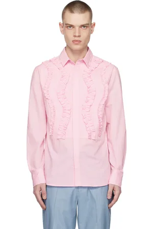 VIKTOR & ROLF MISTER MISTER Men Shirts - Pink Wavy Ruffle Shirt