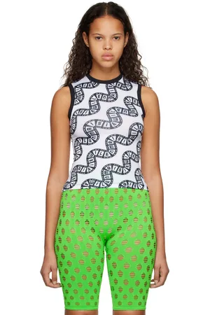 Maisie Wilen White Muscle Beach Tank Top
