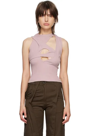 SRVC Purple Cutout Tank Top