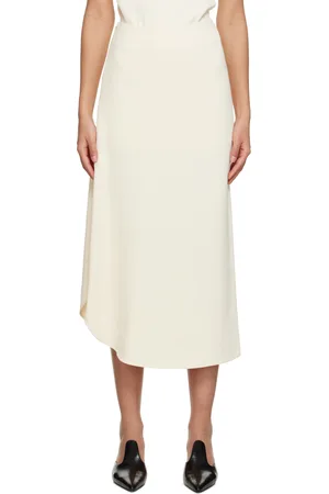 Totême Beige Draped Circle Midi Skirt