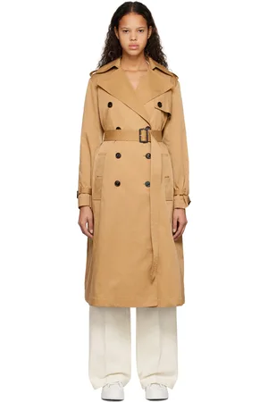 HUGO BOSS Tan Double-Breasted Trench Coat