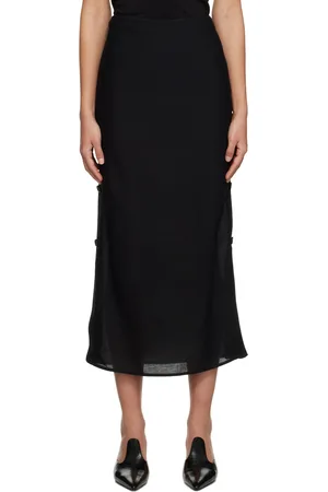 Totême Black Button Maxi Skirt