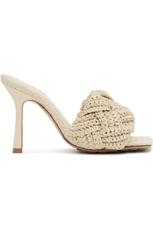 Bottega Veneta Off-White Lido Heeled Sandals