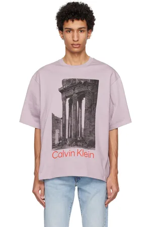Calvin Klein Men T-shirts - Purple Ruins Collage T-Shirt