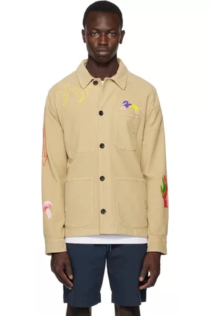 Paul Smith Men Jackets - Beige Embroidered Jacket